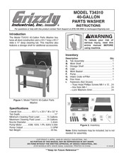 Grizzly T34310 Instructions Manual