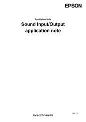 Epson S1V3G340 Application Note