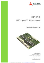 ADLINK Technology EXP-ETH8 Technical Manual