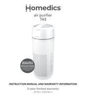HoMedics AP-T43 Instruction Manual And  Warranty Information