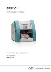 Giesecke & Devrient BPS C1 Quick Instructions