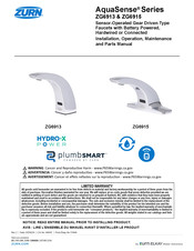 ZURN plumbSMART HYDRO-X POWER AquaSense ZG6913 Installation, Operation, Maintenance And Parts Manual