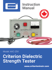Criterion AVC-25V Instruction Manual