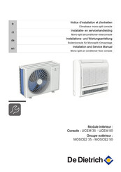 DeDietrich UCEM 50 Installation And Service Manual