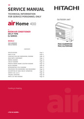Hitachi airHome 400 DJ Series Service Manual