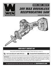 Wen 20631 Instruction Manual