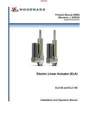 Woodward ELA 80.02 Installation And Operation Manual