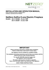 NetZero Kalfire E-one 130F Installation And Operation Manual