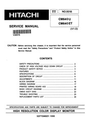 Hitachi CM640ET Service Manual