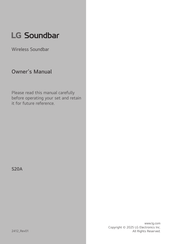 Lg S20A Owner's Manual