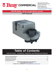 Bray VAM-90 Series Installation, Operation And Maintenance Manual