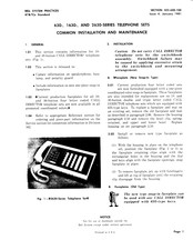 Bell System Practices 2630 Series Installation And Maintenance Manual
