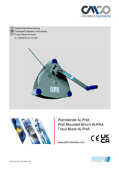 Pfaff Columbus McKinnon ALPHA Operating Instructions Manual