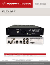 Blonder tongue FLEX SRT User Manual