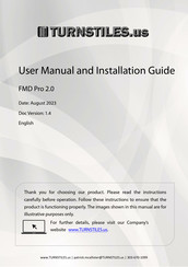 Turnstiles FMD Pro 2.0 User Manual And Installation Manual