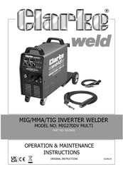 Clarke MIG270DV MULTI Operation & Maintenance Instructions Manual