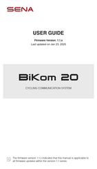 Sena BiKom 20 User Manual