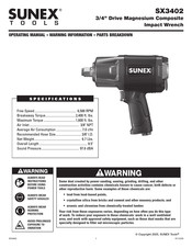 Sunex Tools SX3402 Operating Manual