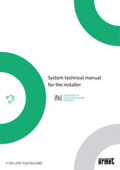 urmet domus IPerCom 3.1.0 System Technical Manual For The Installer