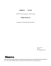 HORITA SR-50/TCI User Manual