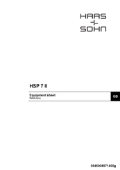HAAS + SOHN HSP 7 II Equipment Sheet