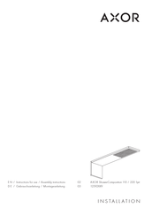 Hans Grohe AXOR ShowerComposition 110/ 220 1jet 12592 9 Series Instructions For Use/Assembly Instructions