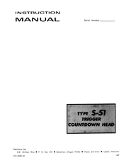 Tektronix S-51 Instruction Manual