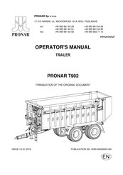 PRONAR T902 Operator's Manual