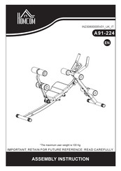 HOMCOM A91-224 Assembly Instruction Manual