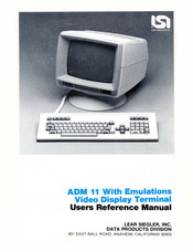 Lear Siegler ADM 11 User's Reference Manual