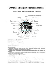 SKMEI 1512 Operation Manual