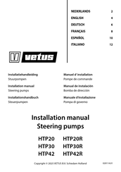 Vetus HTP20R Installation Manual