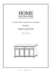 Home Decorators Collection 54421 Assembly Instructions Manual