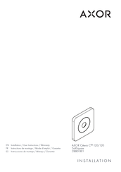 Axor Citterio C 120/120 softsquare 28801 Series Installation/User Instructions/Warranty