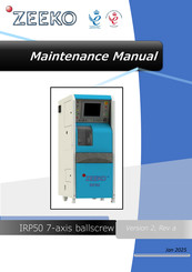 Zeeko IRP50 Maintenance Manual