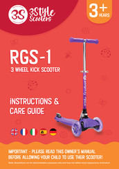 3S RGS-1 Instructions & Care Manual