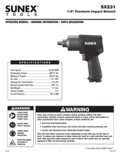 Sunex Tools SX231 Operating Manual