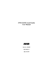 NHR 4700 LXI Load Series User Manual