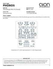 aion PHOBOS GERMANIUM FUZZ Instructions Manual