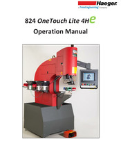 PennEngineering Haeger 824 OneTouch Lite 4He Operation Manual
