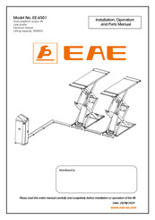 EAE EE-6501 Installation, Operation, And Parts Manual
