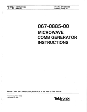 Tektronix 067-0885-00 Instructions Manual