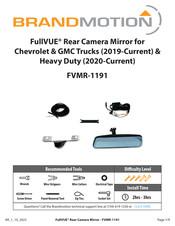 BrandMotion FullVUE FVMR-1191 Installation Instructions Manual