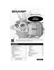 Sharp 27F541 XFlat Operation Manual