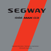 Segway ninebot MAX G3 Important Information Manual
