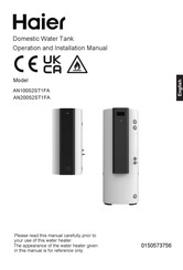 Haier AN100S2ST1FA Operation And Installation Manual