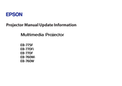 Epson EB-770F Manual Information