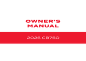 Honda CB750 2025 Owner's Manual