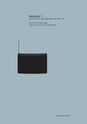 Bang & Olufsen 2585 Service Center Repair Manual