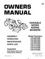 MTD 134-504-000 Owner's Manual